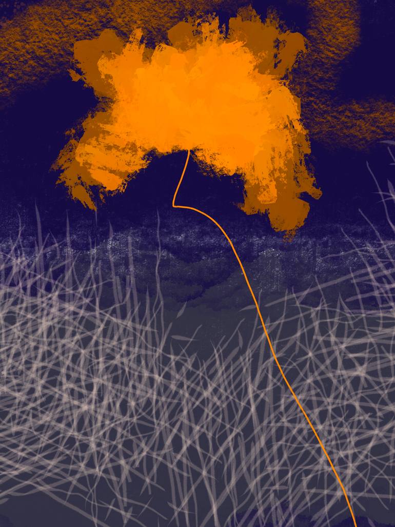 Original Abstract Nature Mixed Media by Natalie Ola