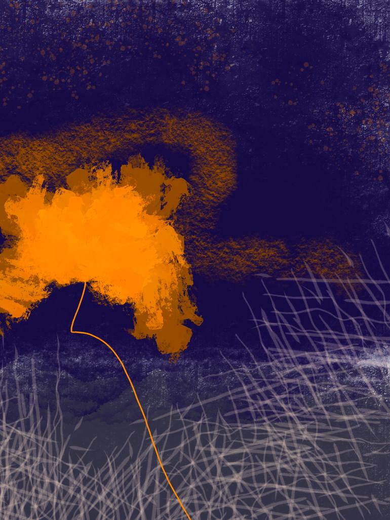 Original Abstract Nature Mixed Media by Natalie Ola