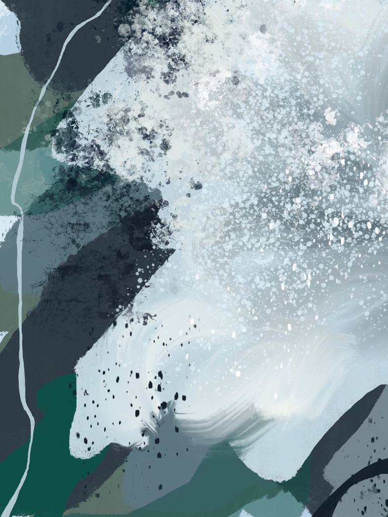 Original Abstract Nature Mixed Media by Natalie Ola