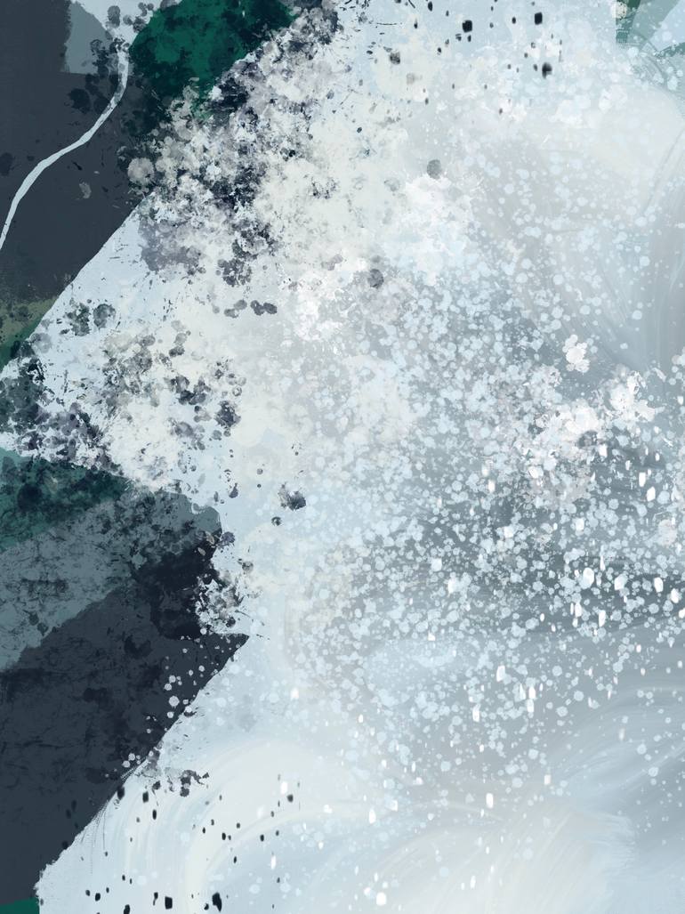 Original Abstract Nature Mixed Media by Natalie Ola