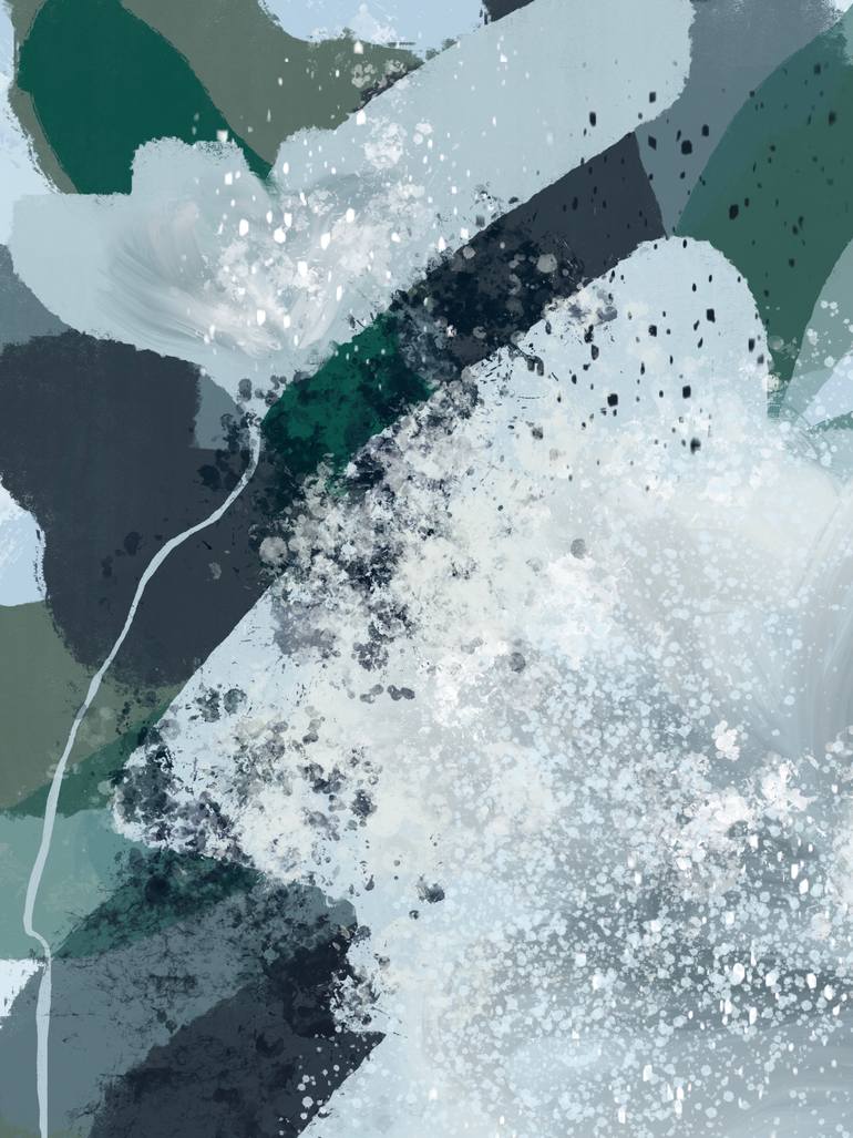 Original Abstract Nature Mixed Media by Natalie Ola