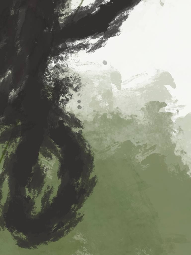 Original Abstract Nature Mixed Media by Natalie Ola