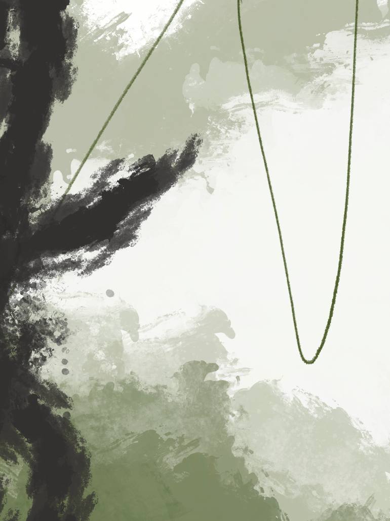 Original Abstract Nature Mixed Media by Natalie Ola