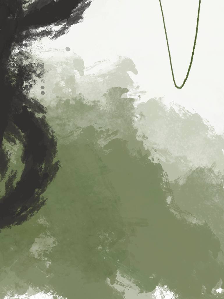 Original Abstract Nature Mixed Media by Natalie Ola