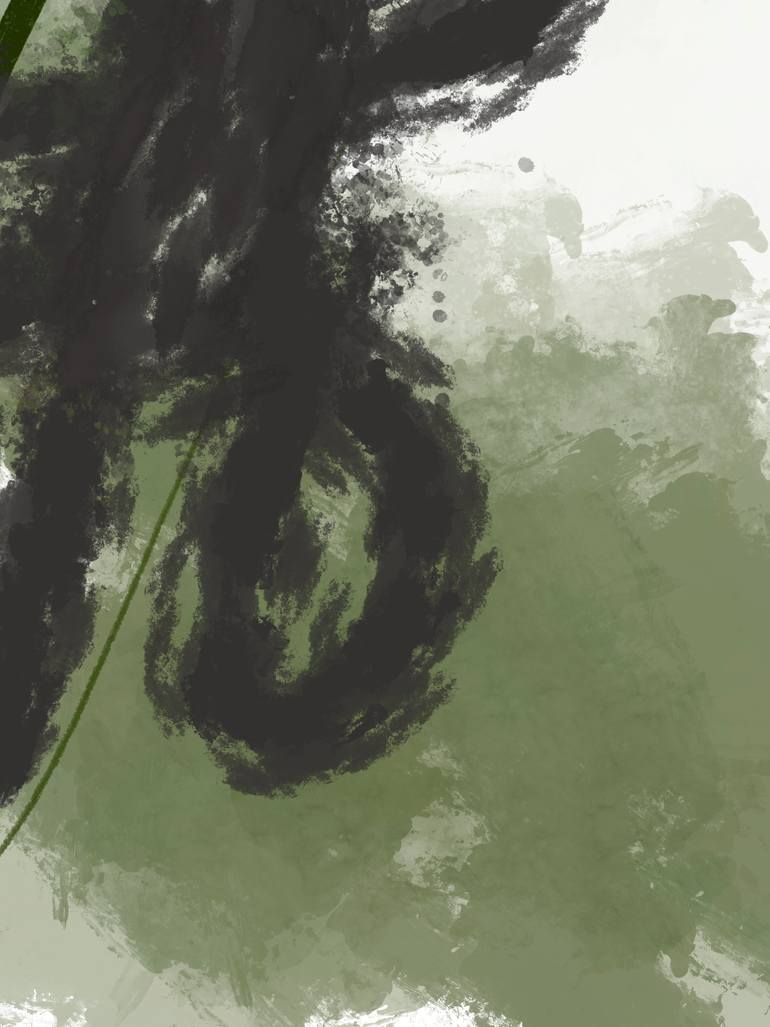 Original Abstract Nature Mixed Media by Natalie Ola