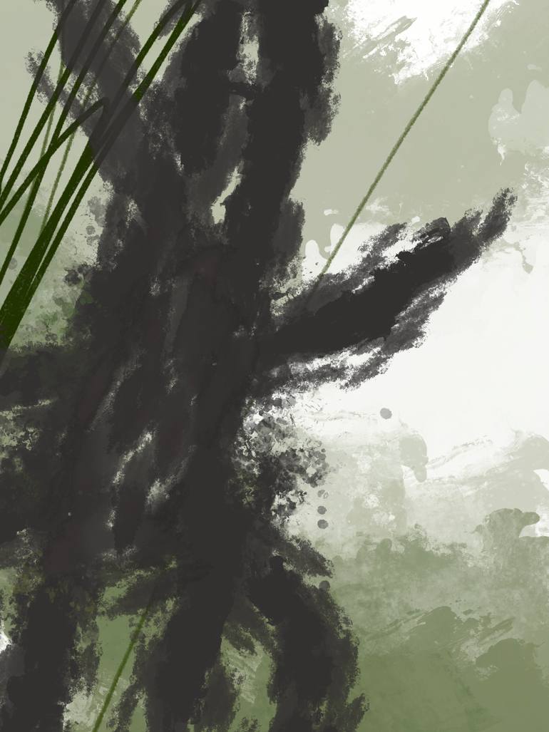 Original Abstract Nature Mixed Media by Natalie Ola