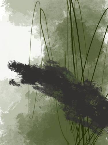Original Abstract Nature Mixed Media by Natalie Ola