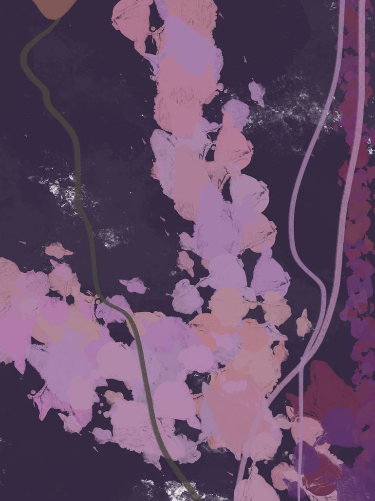Original Abstract Nature Mixed Media by Natalie Ola