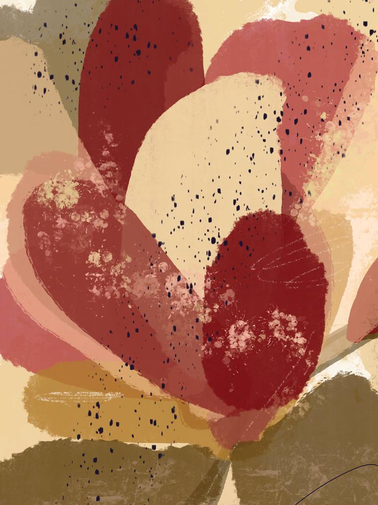 Original Contemporary Floral Mixed Media by Natalie Ola