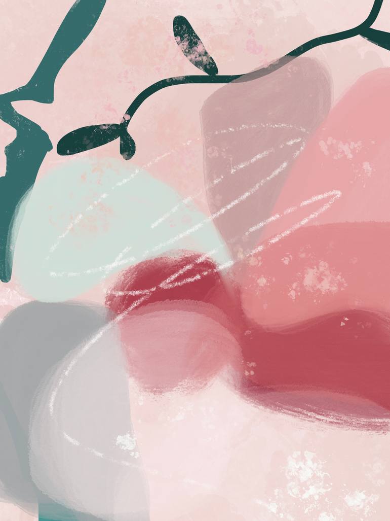 Original Contemporary Floral Mixed Media by Natalie Ola