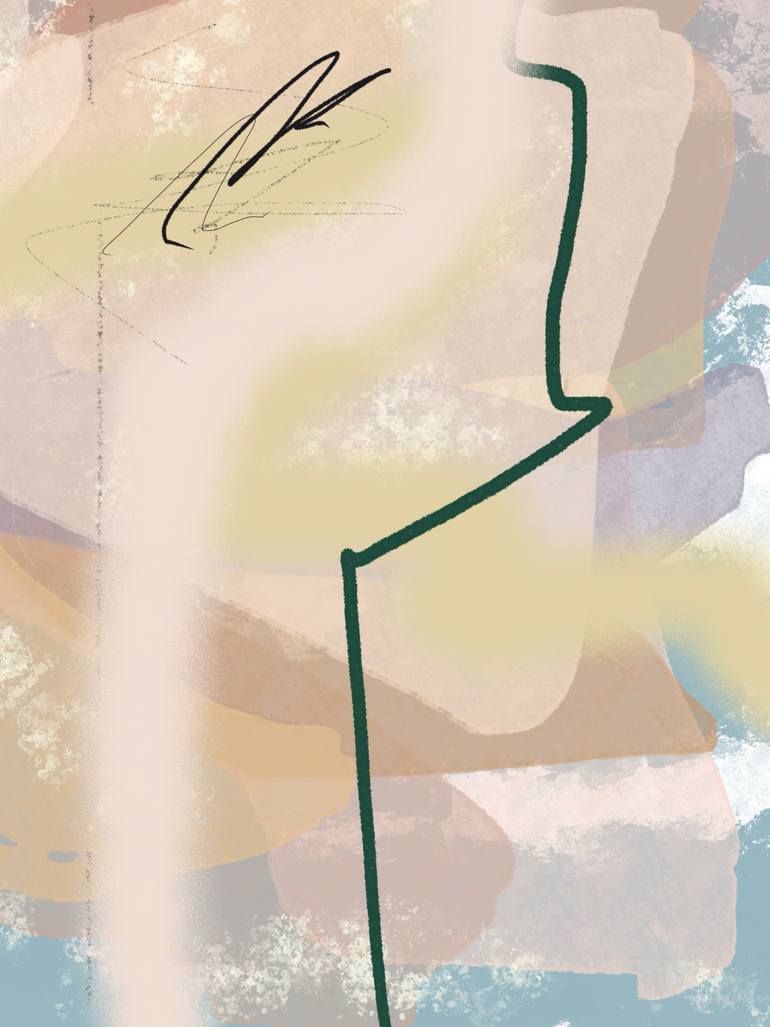 Original Abstract Nature Mixed Media by Natalie Ola