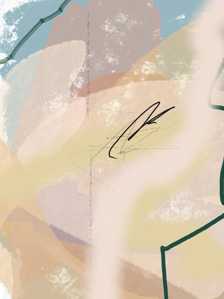 Original Abstract Nature Mixed Media by Natalie Ola