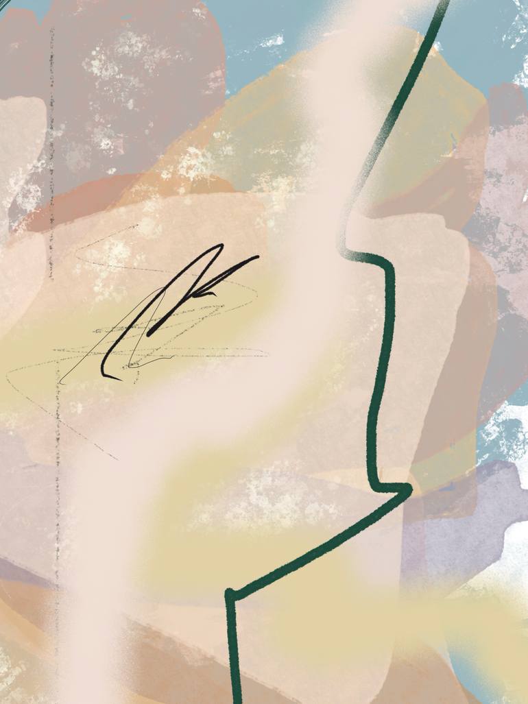 Original Abstract Nature Mixed Media by Natalie Ola