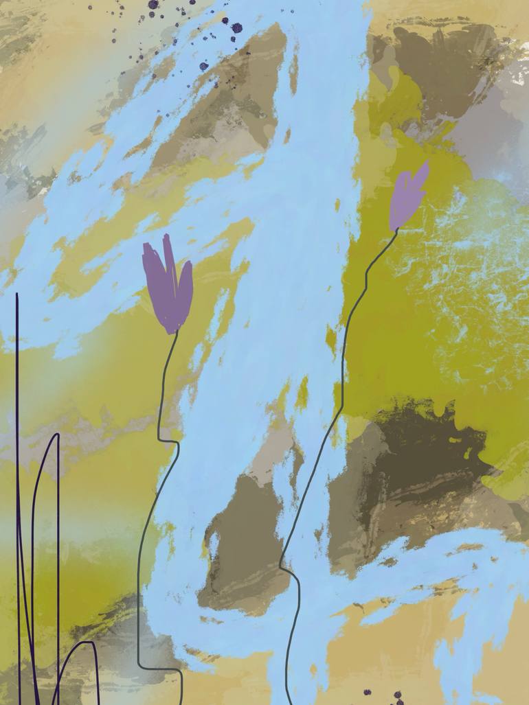 Original Contemporary Nature Mixed Media by Natalie Ola