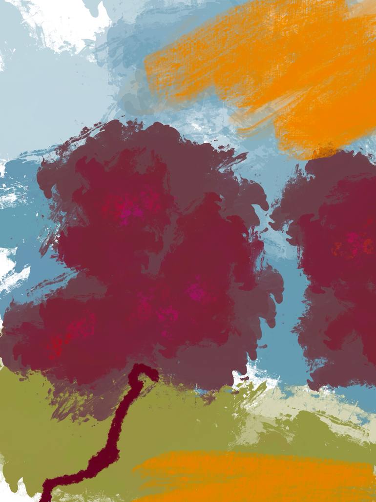 Original Contemporary Nature Mixed Media by Natalie Ola