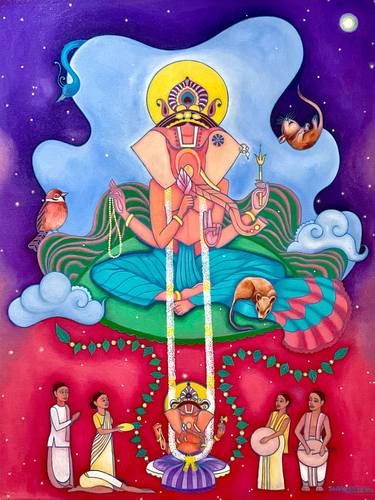 Ganesha. DIVINE REVERIE: EMBRACING CELESTIAL BLISS. thumb
