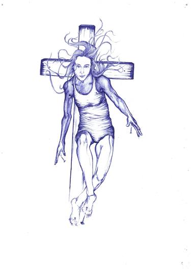 Print of Surrealism Religious Drawings by fernando Derks Bustamante