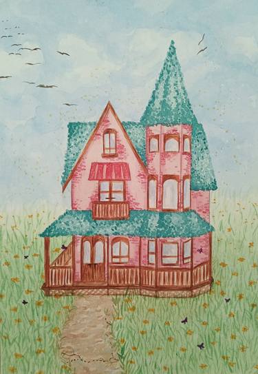 Original Illustration Home Painting by Anna Kremneva