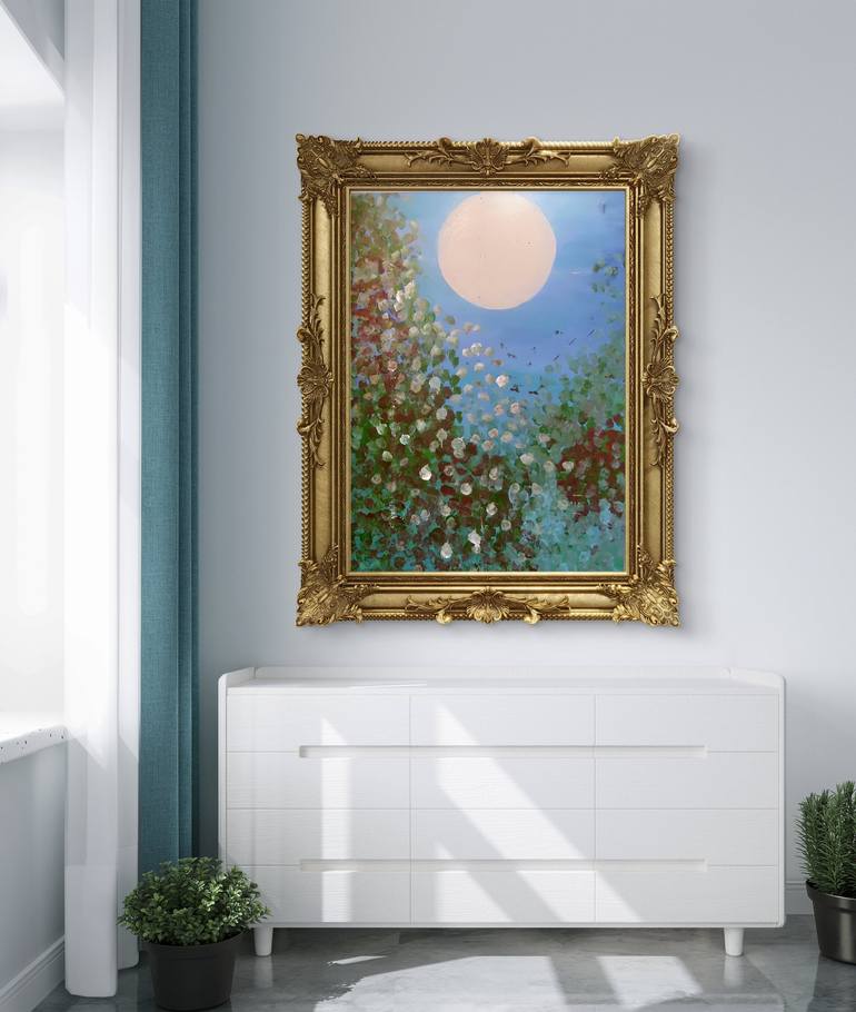 Original Impressionism Fantasy Painting by Redwood Castle