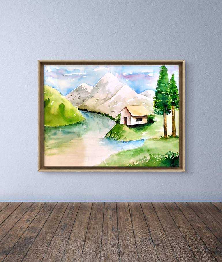 Original Landscape Painting by Redwood Castle