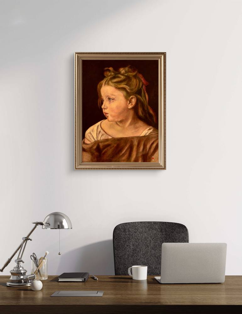 Original Realism Children Painting by Elena Kirova