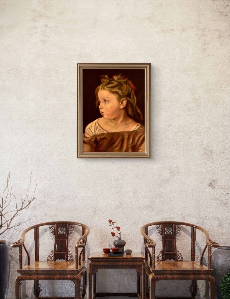 Original Realism Children Painting by Elena Kirova