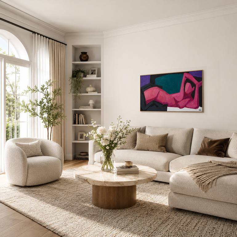 Original Expressionism Nude Painting by Raman Maisei
