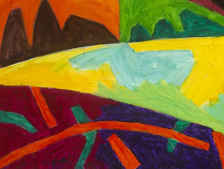 Original Expressionism Landscape Painting by Raman Maisei