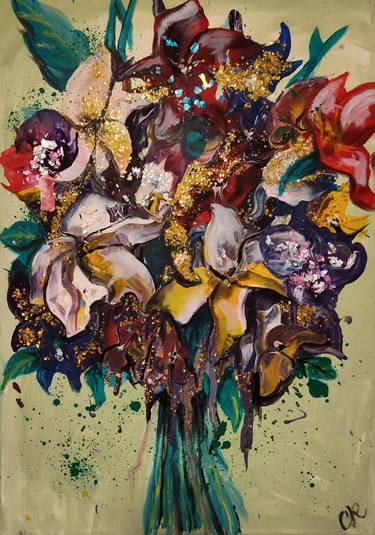 Original Abstract Floral Paintings by Chelsi Robichaux