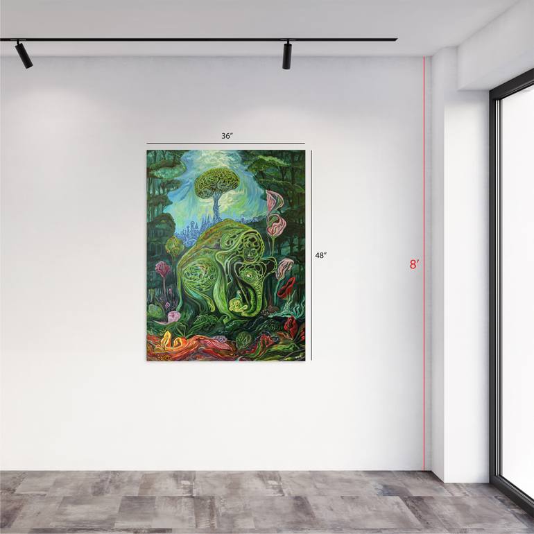 Original Abstract Expressionism Fantasy Painting by Ellis Ricketts