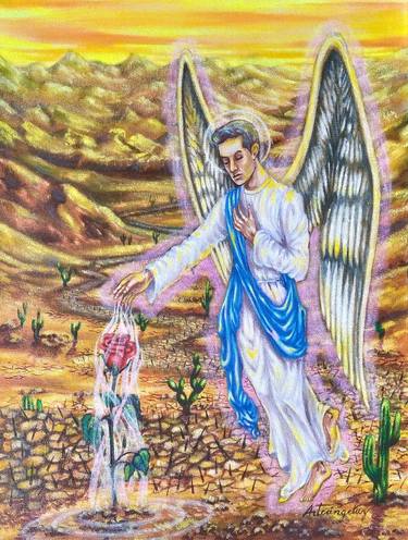 Original Figurative Religious Paintings by Uriel Suárez
