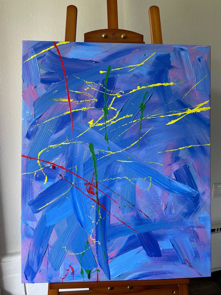 Original Abstract Expressionism Abstract Painting by Olena Kravtsova