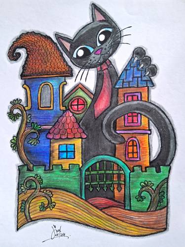 Original Conceptual Cats Drawings by Armando Alves