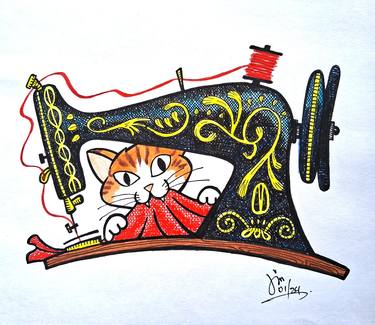 Original Cats Drawings by Armando Alves