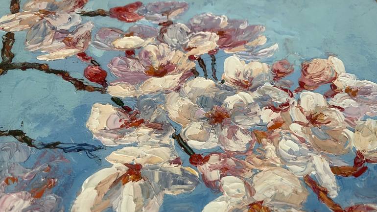 Original Floral Painting by Yessengali Sadyrbayev