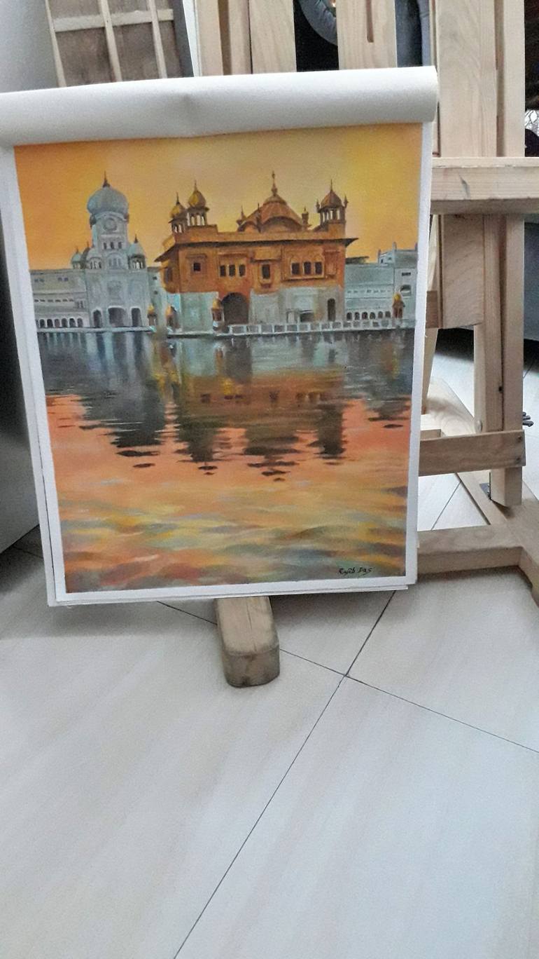 Original Fine Art Religious Painting by Rajib Das