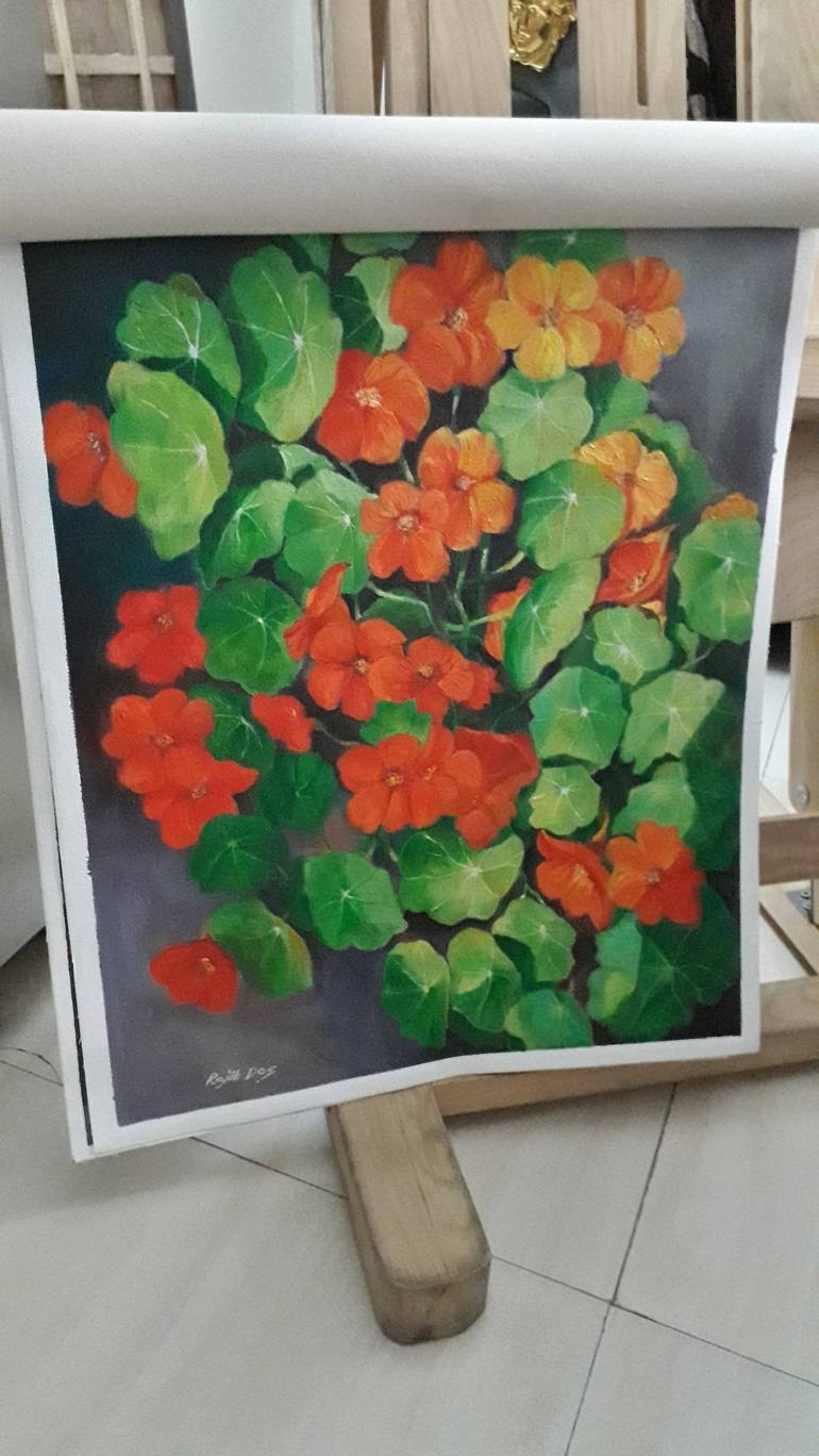 Original Floral Painting by Rajib Das