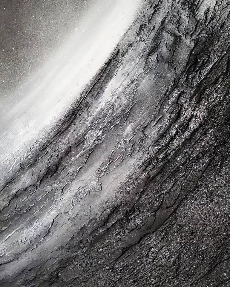 Original Abstract Outer Space Mixed Media by Veronika Obushikhina