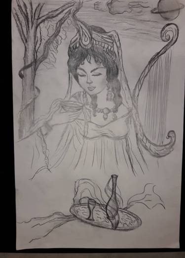 Original World Culture Drawings by Shohreh Monshizadeh