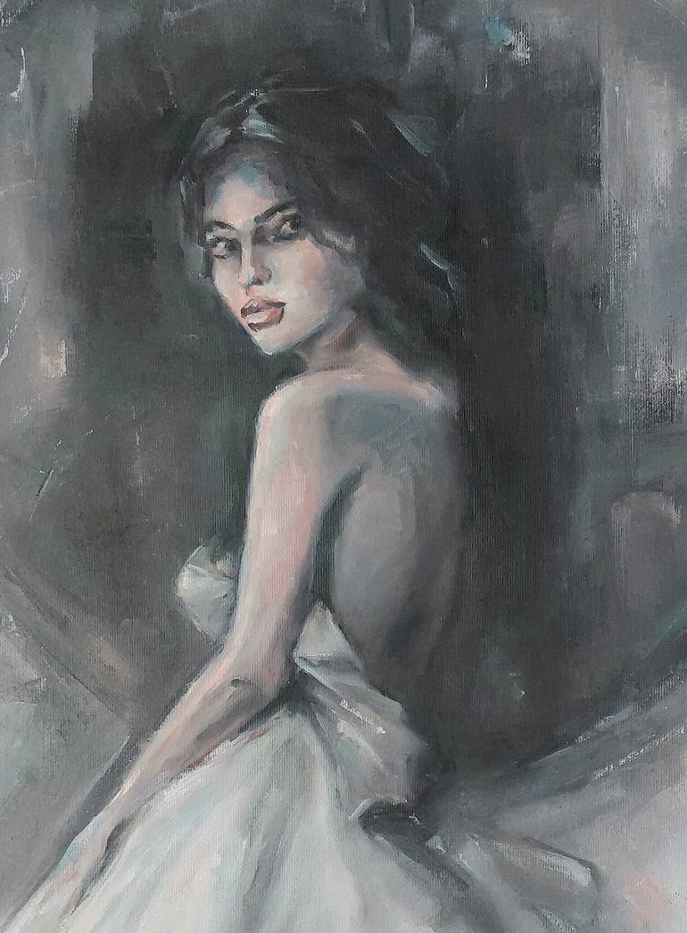 Original Figurative Women Painting by Oksana Liakhova