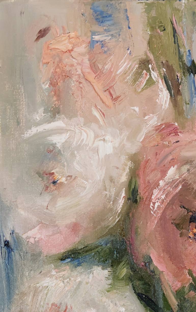 Original Impressionism Floral Painting by Oksana Liakhova