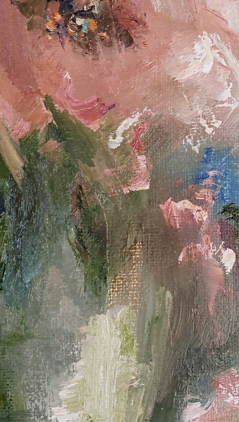 Original Impressionism Floral Painting by Oksana Liakhova