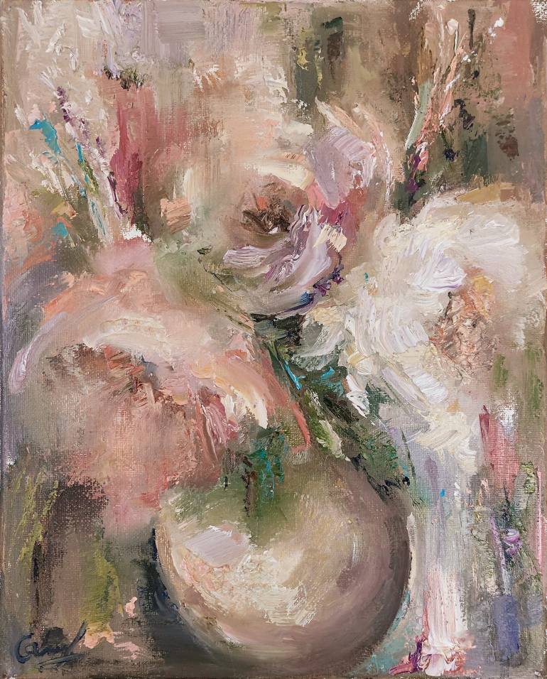 Print of Impressionism Floral Paintings by Kseniya Liakhova