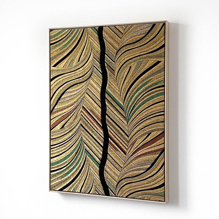 Original Abstract Mixed Media by Lena Okamoto