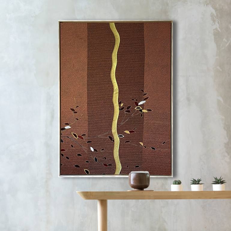 Original Symbolism Botanic Mixed Media by Lena Okamoto