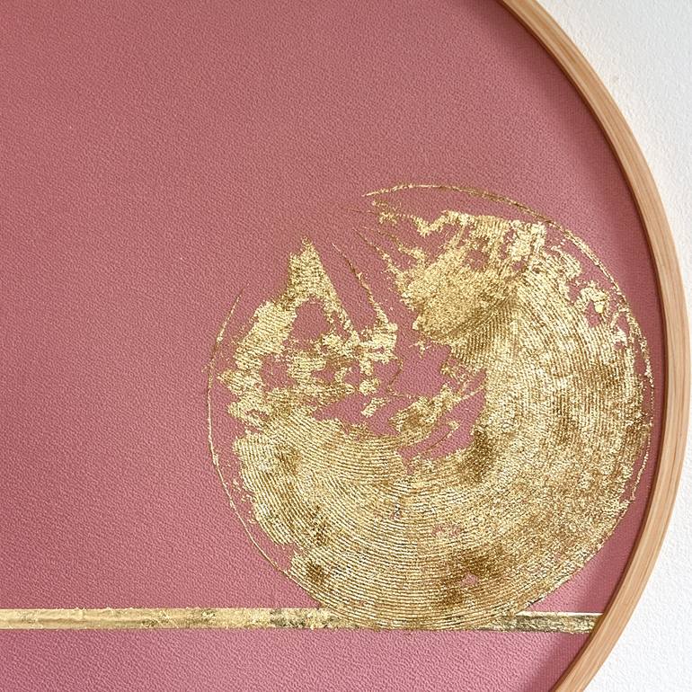 Original Abstract Outer Space Mixed Media by Lena Okamoto