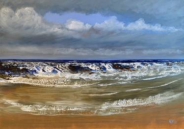 Print of Expressionism Seascape Paintings by Anet Verdonk