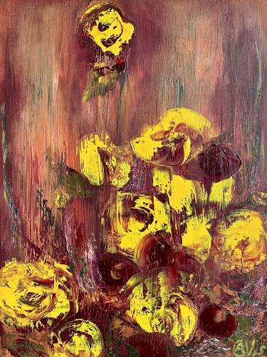 Original Expressionism Floral Paintings by Anet Verdonk
