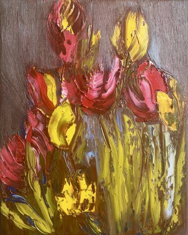 Original Floral Paintings by Anet Verdonk