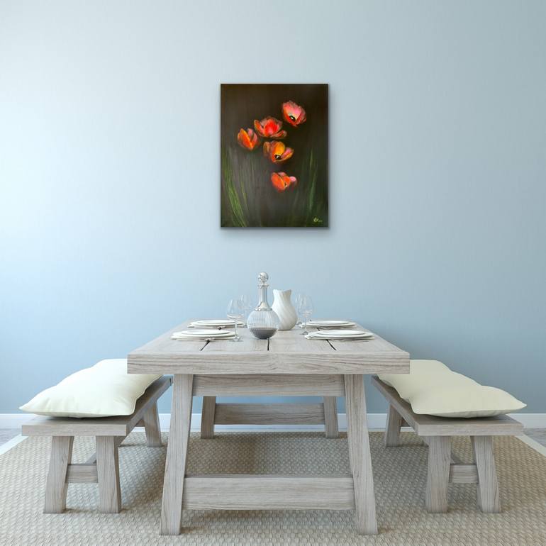 Original Contemporary Floral Painting by Anet Verdonk